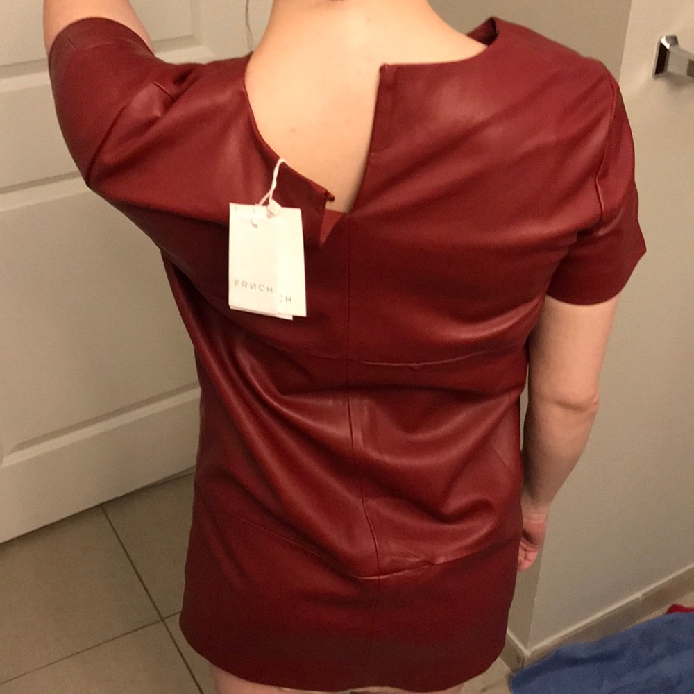 FRNCH new w tags real leather